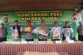 Polres Dumai Gelar Rilis Kasus Pembunuhan di Bukit Timah, Pelaku Terancam Hukuman Seumur Hidup
