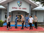 Kapolsek Bukit Kapur AKP Boy Setiawan, S.A.P.,M.Si.,Jadi Silahturahmi Bersama  Dansatrad 104/Dumai.
