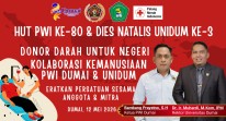 PWI Dumai dan Unidum Gelar Seminar Jurnalistik dan Donor Darah