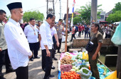 Presiden Republik Indonesia Ir. H. Joko Widodo Meninjau Perekonomian  Pasar Senggol
