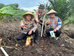 Personil Polsek Bukit Kapur Melakukan Penanaman Jagung di  Wilayah Polsek Bukit  Kapur.