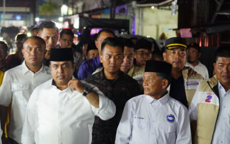Calon Gubernur Muhammad Nasir Nomor Urut Dua (2) di Sambut Ribuan Warga Kelurahan Sukajadi/Bintan Dumai Kota