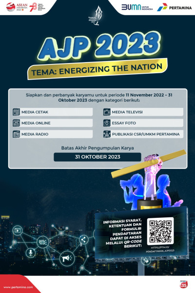 Anugerah Jurnalistik Pertamina 2023 Usung Tema Energizing The Nation