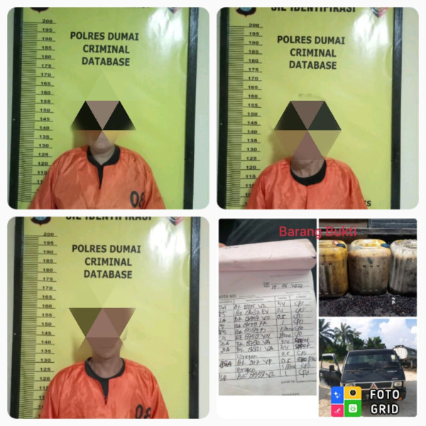 Polsek Sungai Sembilan Jajaran Polres Dumai Berhasil Mengamankan Pelaku Tindak Pidana Penggelapan di Area PT. Sari Dumai Sejati SDO