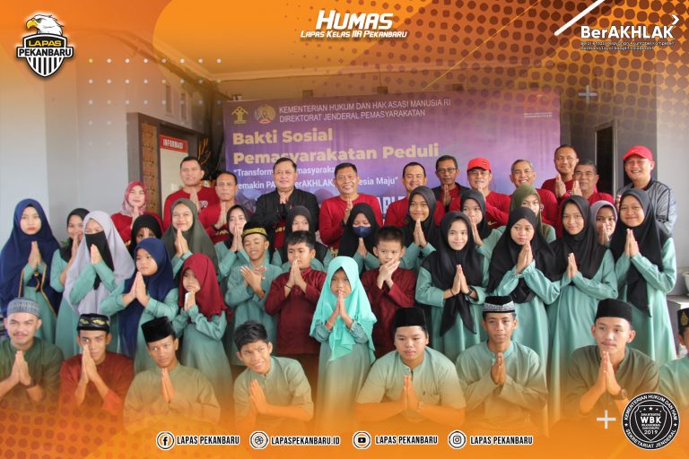 Sukseskan Pemasyarakatan Peduli Untuk Indonesia, Lapas Pekanbaru Ikuti Touring dan Baksos Dalam Rangka HBP Ke-59