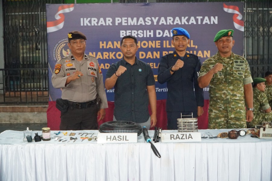 Rutan Dumai Gelar Ikrar Bersih dari Handphone Ilegal, Narkoba, dan Penipuan