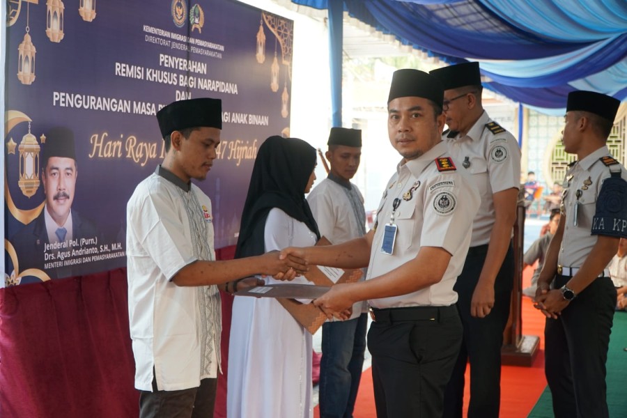 577 Warga Binaan Rutan Dumai Terima Remisi Khusus Idul Fitri 1447 H