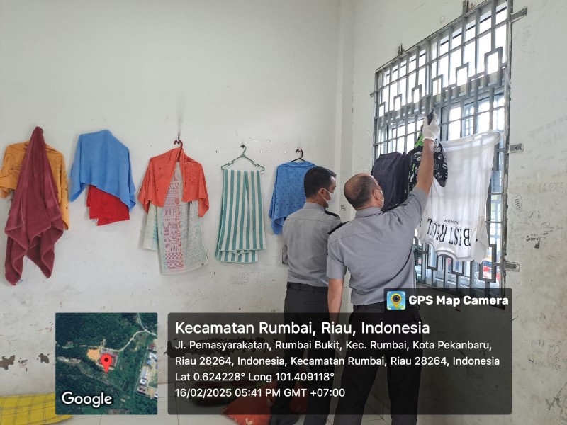 Tak Peduli Hari Libur  LPKA KLAS II Pekanbaru Laksanakan  Razia Kamar Hunian