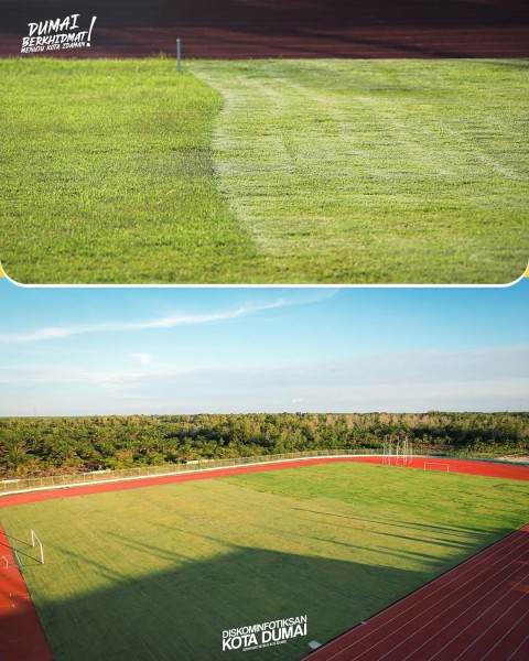 Pembangunan Tribun Penonton Stadion sepakbola Kota Dumai  Menunjukkan Progres Yang Baik.