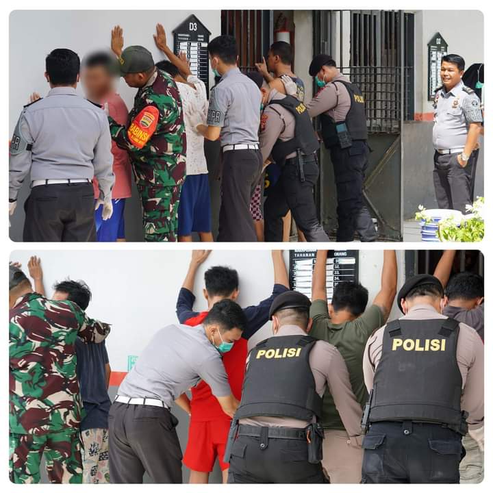 Gandeng TNI dan Polri,  Rutan Dumai Kembali Geledah Kamar Hunian Warga Binaan