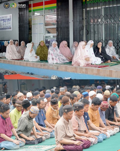 Rutan Dumai Bersama Warga Binaan Sholat Istisqa' dan Doa Bersama