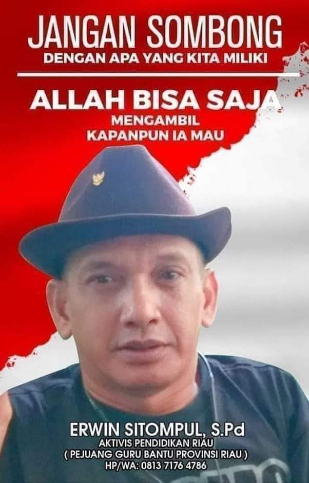 Aktivis Pendidikan Riau Erwin Sitompul Akan Perjuangkan Keinginan Orang Tua Wali Murid  Ke Gubernur