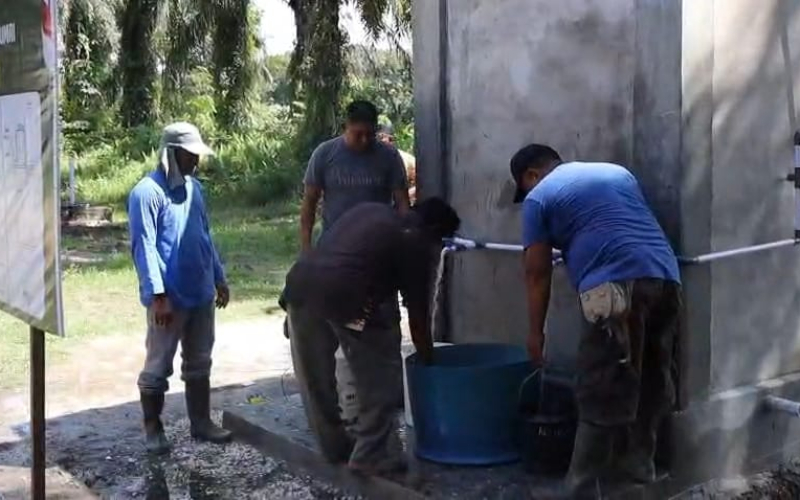Keberhasilan Program TMMD ke - 124 Kodim 0320 Dumai, warga bisa menikmati air bersih
