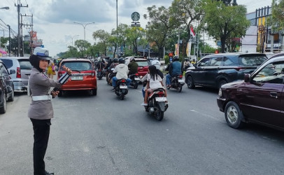 Libur Panjang, Ditlantas Polda Riau Tempatkan Personel di Titik Rawan Macet