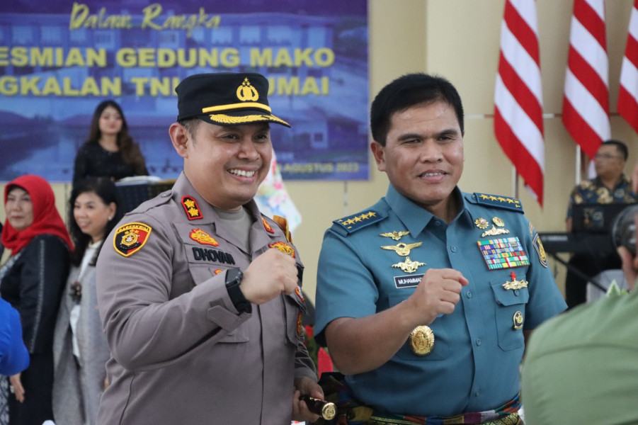 Kapolres Dumai AKBP Dhovan Oktavianton, S.H, S.I.K, M.Si Hadiri Peresmian Markas Komando (Mako) Pangkalan TNI Angkatan Laut Kota Dumai