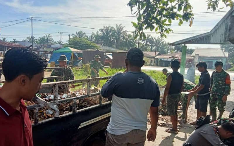 TMMD ke-24 Kodim 0320 Dumai Fokus Pada Pembersihan Pasar