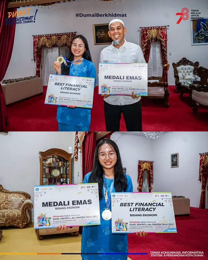 Dumai Patut Berbangga Vivi Febriani Siswi SMA Santo Tarcisius Kota Dumai Berhasil Meraih Medali Emas Bidang Studi Ekonomi
