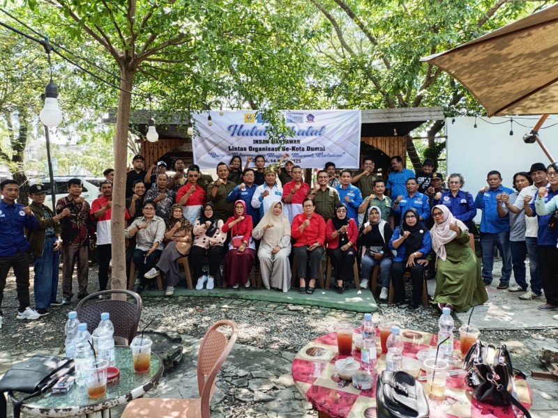 Bangun Semangat Kebersamaan, Lintas Organisasi Wartawan Dumai Gelar Halal Bihalal