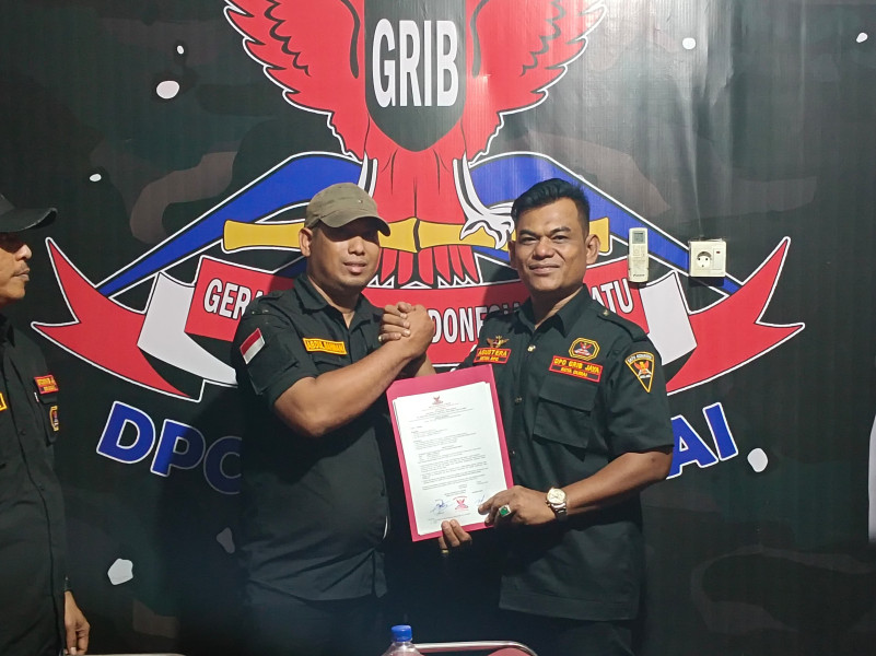 Abdul Rahman  Resmi Menerima Mandat Sebagai Ketua Pimpinan Anak PAC GRIB Kecamatan Dumai Barat