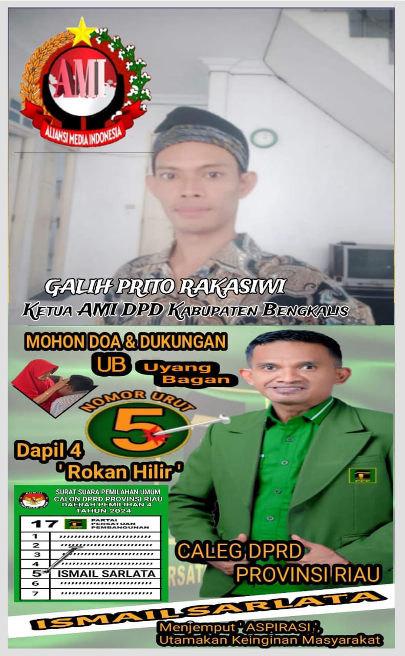 Ismail Sarlata Maju Caleg DPRD Rohil 