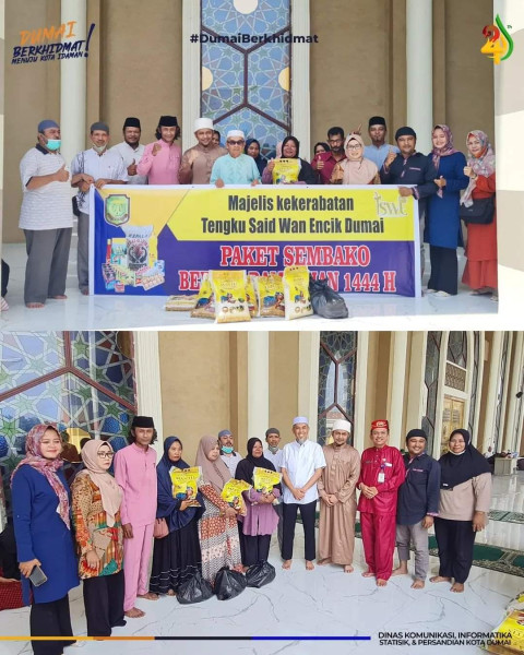 Wali Kota Dumai H. Paisal Menghadiri Kegiatan Majelis Kekerabatan Tengku Said Wan Encik (TSWE) Dalam Berbagi Sembako di Bulan Suci Ramadhan