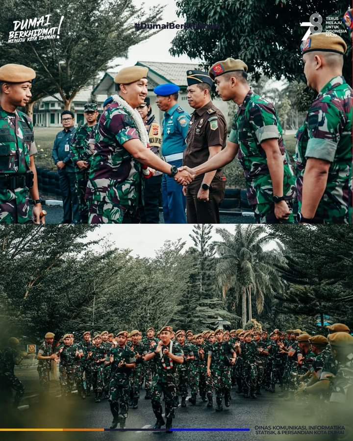 Walikota Dumai yang diwakili oleh Staf Ahli Hermanto Usman S.Sos. M.S.I. Memberikan Sambutan Hangat Kepada Komandan Resimen Arhanud - 2/SSM