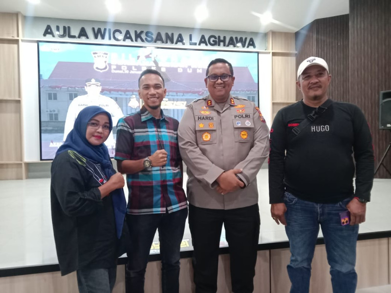 Erwin Komeng Mengapresiasi langkah Kapolres Dumai AKBP Hardi Dinata, H, SIK., MM.,  Dalam Menjalin Komunikasi Dengan Media