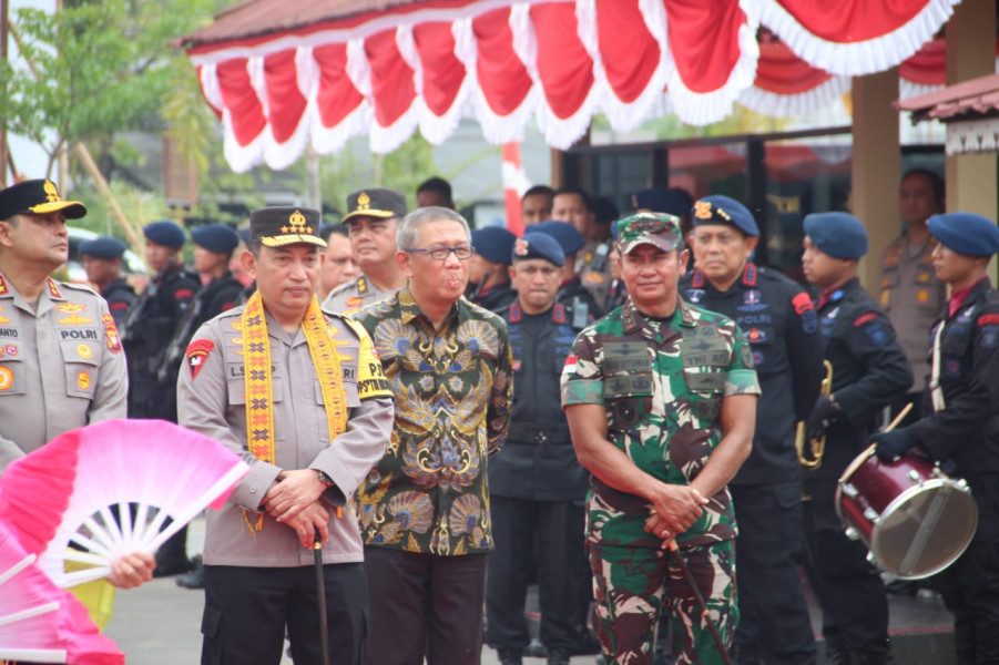 Pangdam XII/Tpr Bersama Forkopimda Dampingi Kunjungan Kerja Kapolri di Satbrimob Polda Kalbar