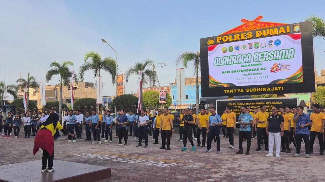 Polres Dumai Gelar Pekan Olahraga dan Bakti Sosial Semarakkan Hari Bhayangkara ke-80