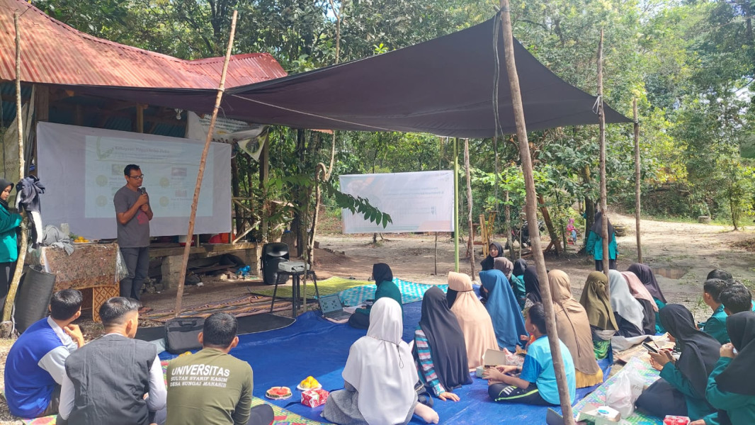 TIM PPK Ormawa HIMABIO UMRI Laksanakan Pelatihan  Pembibitan Pembudayaan Obat di Desa Petapahan Kecamatan Tapung