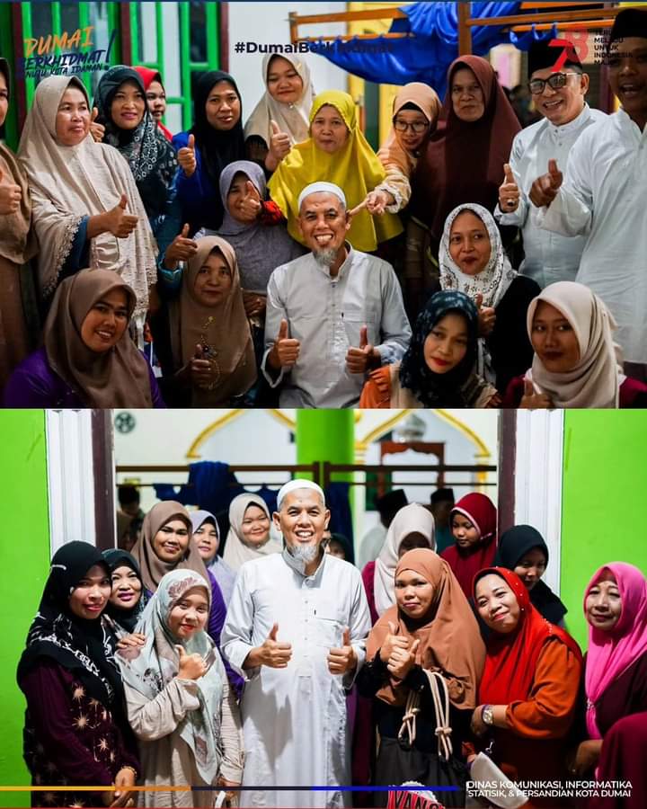 Wali Kota Dumai H. Paisal Menghadiri Safari Maghrib Yang Bertempat di Masjid Baiturrohim, Kelurahan Tanjung Penyembal