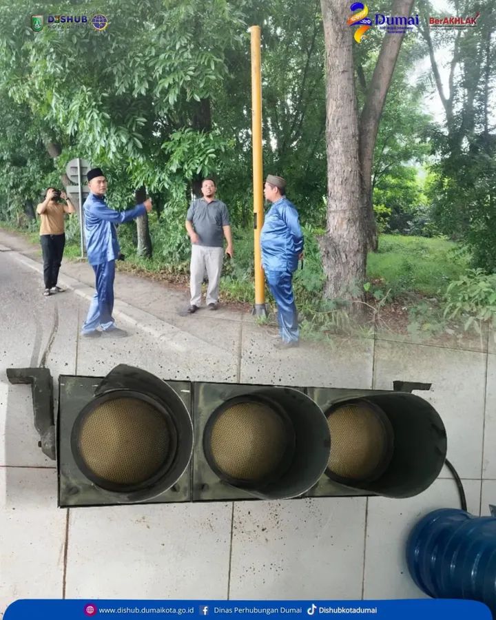 Dinas Perhubungan Dishub Kota Dumai Menerima laporan Kehilangan Box Aspek Traffic light