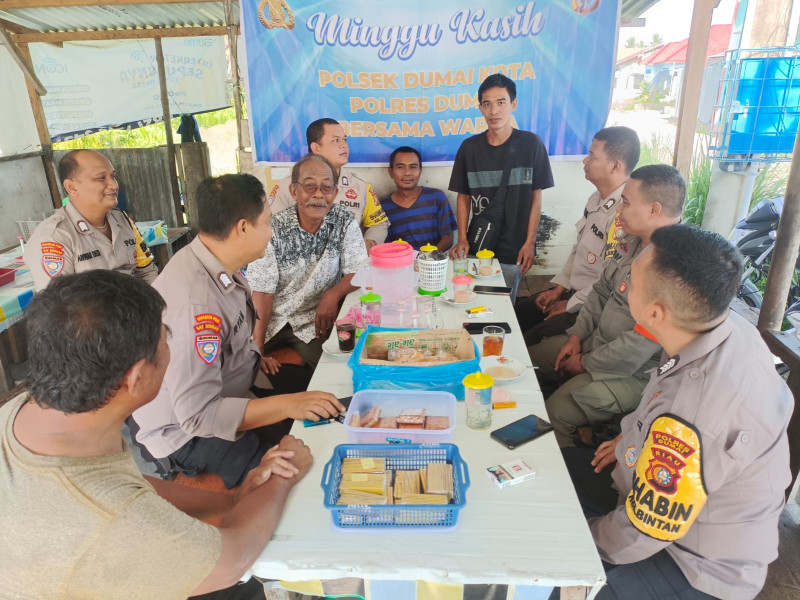 Polres Dumai dan Polsek Jajaran Polres Dumai  Menggelar Kegiatan Minggu Kasih