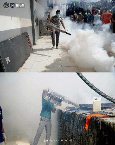 Antisipasi Penyebaran DBD, Rutan Dumai Laksanakan Fogging
